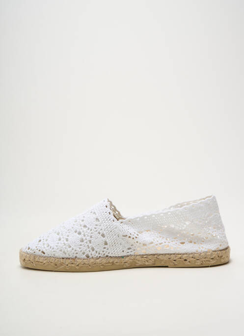 Espadrilles bout rond talon plat jusqu'à 3cm blanc LA MAISON DE L'ESPADRILLE femme