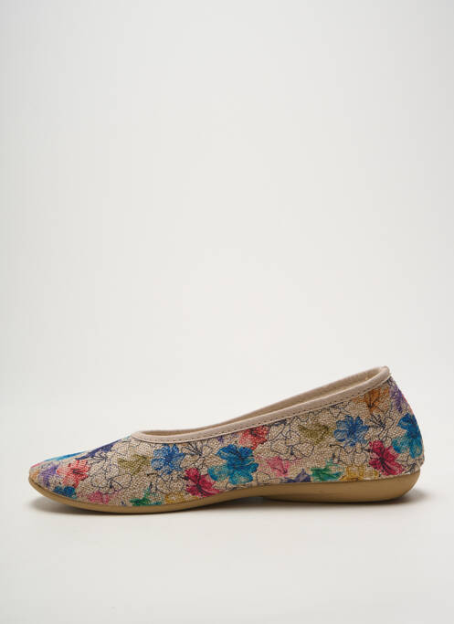Chaussons/pantoufles impression talon plat jusqu'à 3cm beige LA MAISON DE L'ESPADRILLE femme