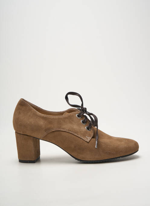 Derbies bout rond talon de 4 à 6cm marron DCHICAS femme