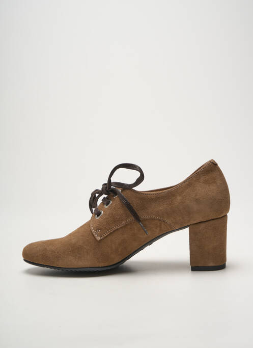 Derbies bout rond talon de 4 à 6cm marron DCHICAS femme