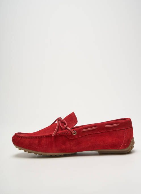 Chaussures bâteau voute plantaire bout carré rouge HIPNESS homme