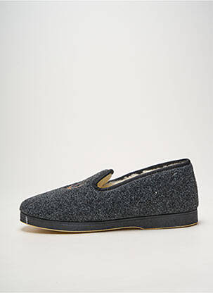 Chaussons/pantoufles bout rond bout rond gris SEMELFLEX homme
