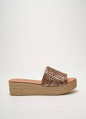 Mules/sabots talon compensé talon de 4 à 6cm marron CARLA TORTOSA femme