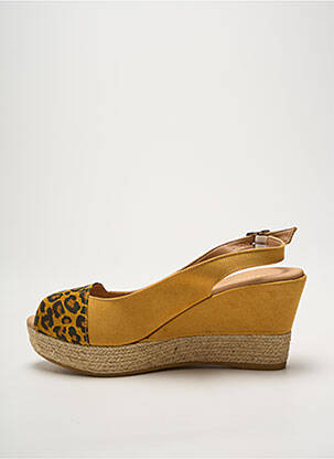 Sandales/nu pieds talon compensé talon de 7 à 9cm jaune EMMA femme