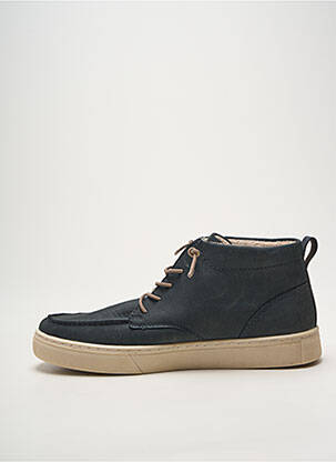 Baskets fermeture elastique bout rond bleu RIEKER homme