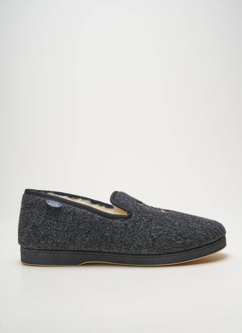 Chaussons/pantoufles bout rond bout rond gris SEMELFLEX homme