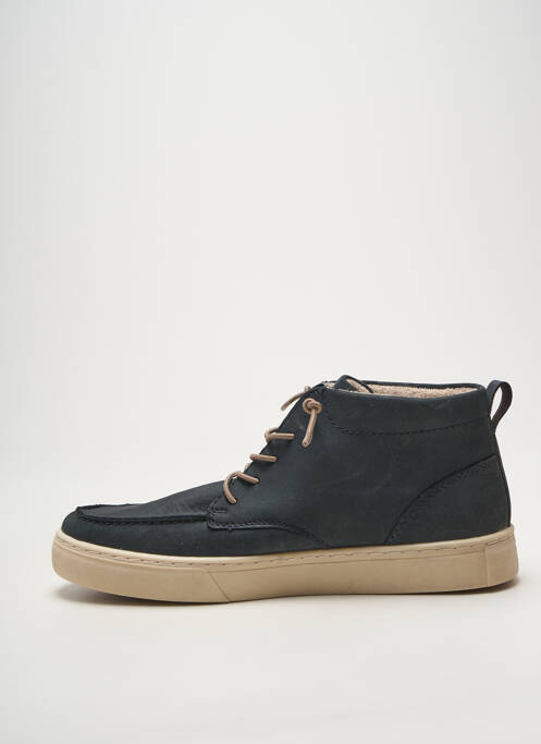 Baskets fermeture elastique bout rond bleu RIEKER homme