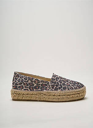 Espadrilles bout rond talon de 4 à 6cm beige LA MAISON DE L'ESPADRILLE femme