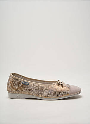 Chaussons/pantoufles tissage satiné talon plat jusqu'à 3cm or SEMELFLEX femme