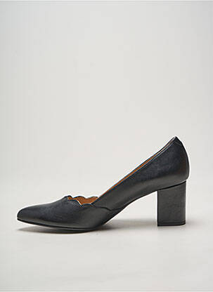 Escarpins tissage satiné talon de 7 à 9cm noir COR BY ANDY femme
