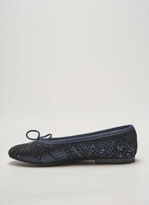 Ballerines impression talon plat jusqu'à 3cm bleu HIRICA femme