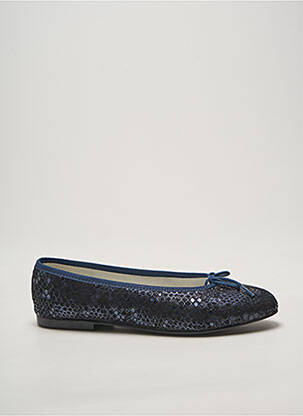 Ballerines impression talon plat jusqu'à 3cm bleu HIRICA femme