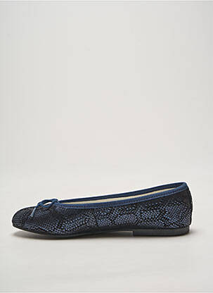 Ballerines impression talon plat jusqu'à 3cm bleu HIRICA femme
