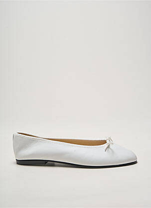 Ballerines bout rond talon plat jusqu'à 3cm blanc HIRICA femme