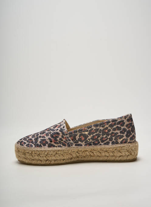 Espadrilles bout rond talon de 4 à 6cm beige LA MAISON DE L'ESPADRILLE femme