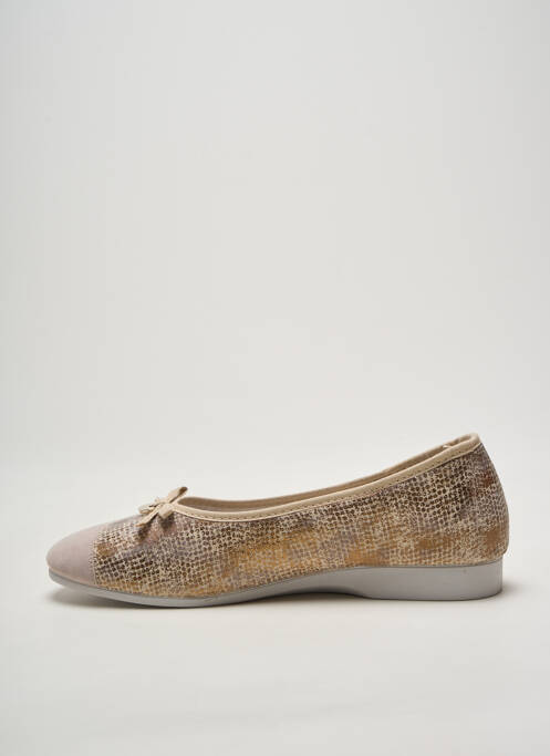 Chaussons/pantoufles tissage satiné talon plat jusqu'à 3cm or SEMELFLEX femme