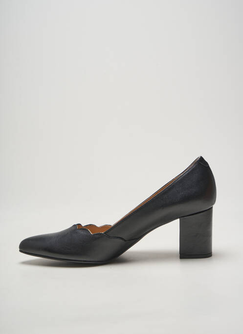 Escarpins tissage satiné talon de 7 à 9cm noir COR BY ANDY femme