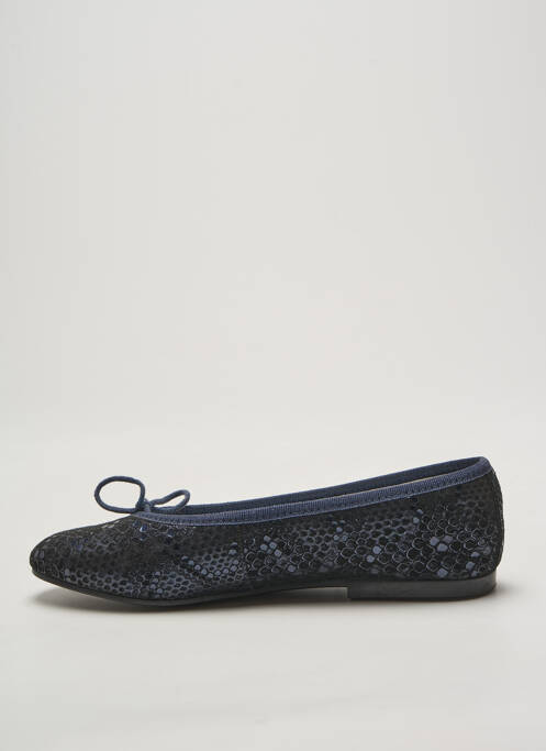 Ballerines impression talon plat jusqu'à 3cm bleu HIRICA femme