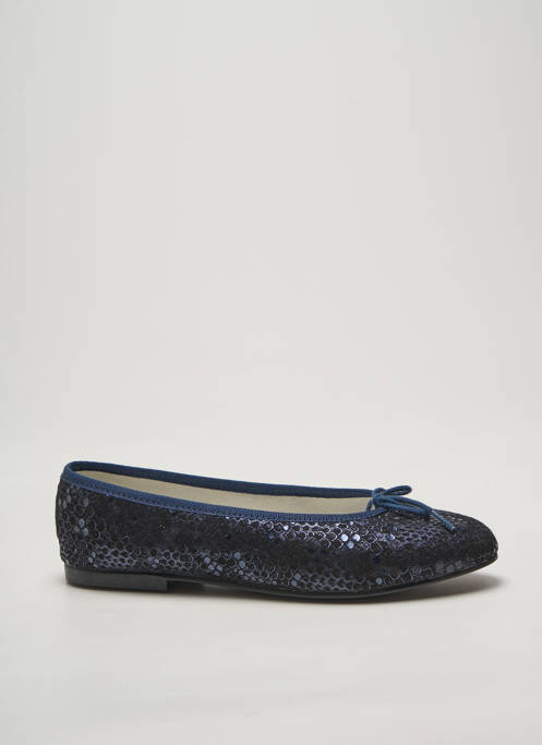Ballerines impression talon plat jusqu'à 3cm bleu HIRICA femme