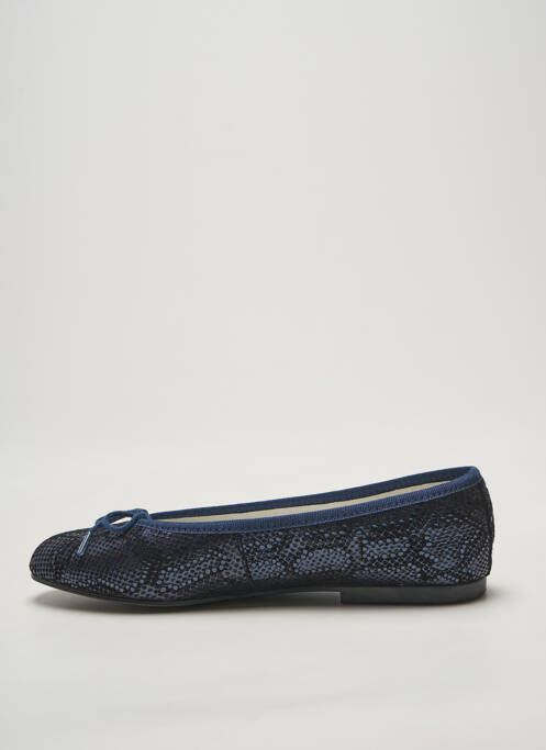 Ballerines impression talon plat jusqu'à 3cm bleu HIRICA femme