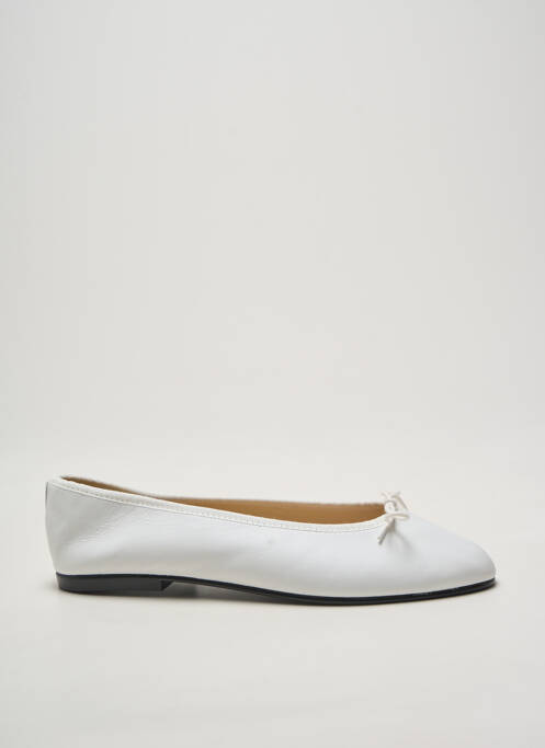 Ballerines bout rond talon plat jusqu'à 3cm blanc HIRICA femme