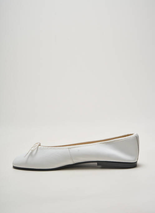 Ballerines bout rond talon plat jusqu'à 3cm blanc HIRICA femme