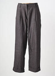 Pantalon droit taille à pinces taille normale gris BIZANCE femme