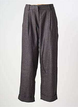 Pantalon droit taille à pinces taille normale gris BIZANCE femme