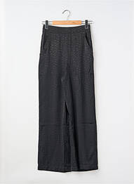 Pantalon droit tissage popeline taille normale noir BIZANCE femme