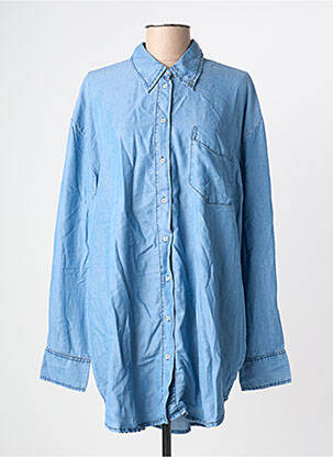 Robe courte manches longues manches longues bleu BIZANCE femme