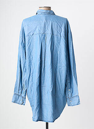 Robe courte manches longues manches longues bleu BIZANCE femme