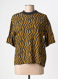 Top manches courtes manches courtes jaune BIZANCE femme