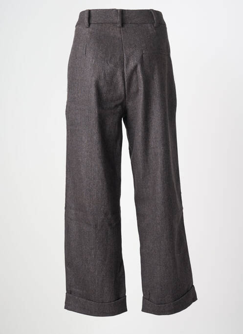Pantalon droit taille à pinces taille normale gris BIZANCE femme