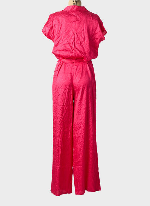 Combi-pantalon fermeture boutonnée sur le devant manches courtes rose BIZANCE femme