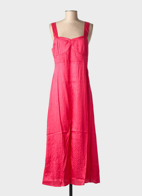 Robe longue imprimé fleurs sans manche rose BIZANCE femme