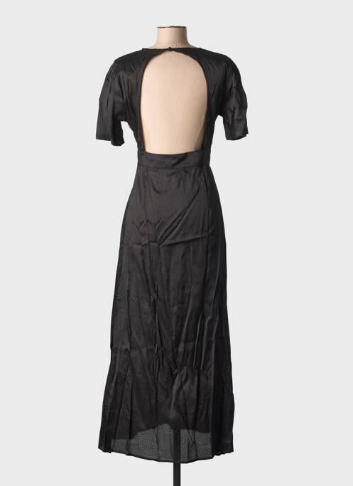 Robe longue manches courtes manches courtes noir BIZANCE femme