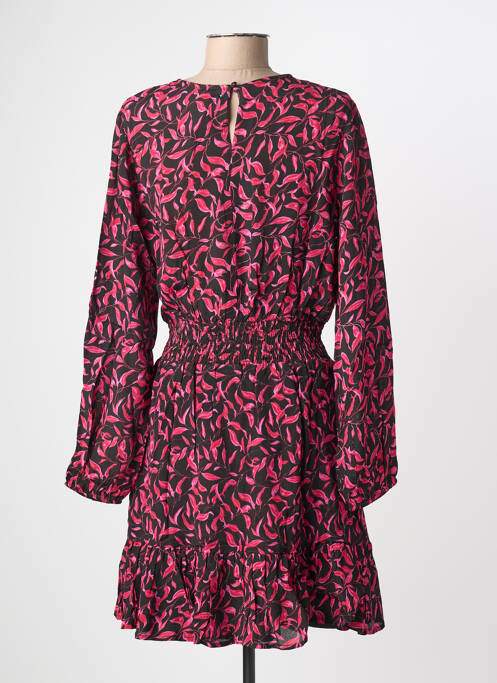 Robe mi-longue manches longues manches longues rose BIZANCE femme