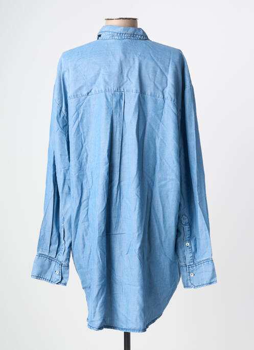 Robe courte manches longues manches longues bleu BIZANCE femme