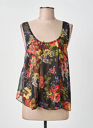 Top coupe cintrée sans manche noir MOLLY BRACKEN femme