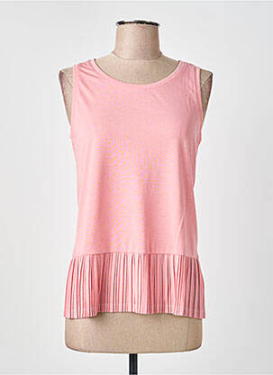 Top tissage jersey sans manche rose STREET ONE femme