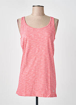 Top tissage jersey sans manche rouge CECIL femme