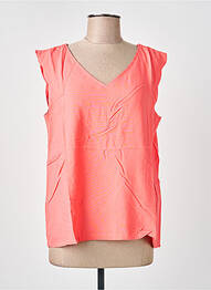 Top col v sans manche rose STREET ONE femme