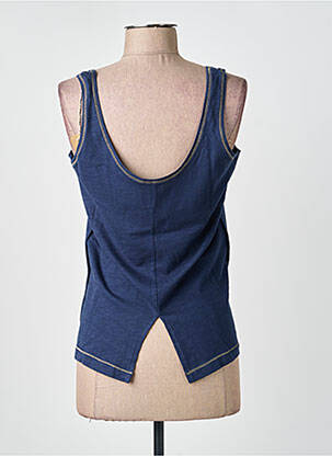 Top stretch sans manche bleu KANOPE femme