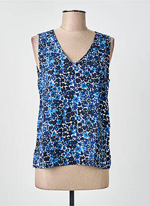 Top coupe cintrée sans manche bleu MOLLY BRACKEN femme