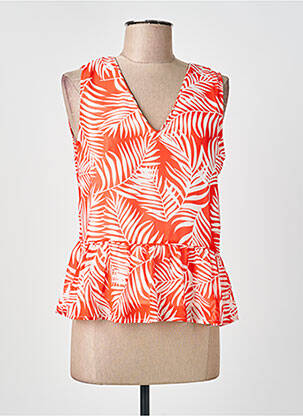 Top coupe cintrée sans manche orange MOLLY BRACKEN femme