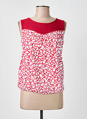Top tissage jersey sans manche rouge STREET ONE femme