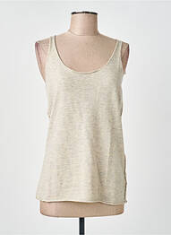 Top stretch sans manche beige LOVELY SUD femme