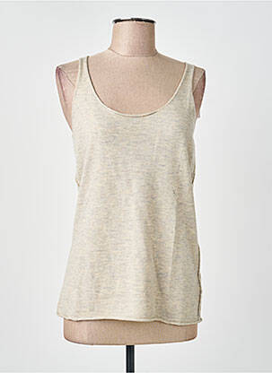 Top stretch sans manche beige LOVELY SUD femme