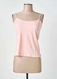 T-shirt stretch fines bretelles rose COQUELICOT femme