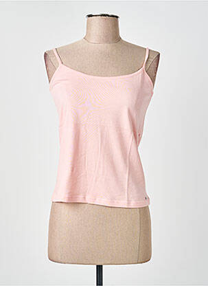 T-shirt stretch fines bretelles rose COQUELICOT femme